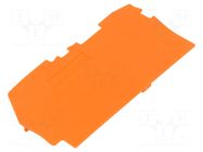 End plate; orange; 2102 WAGO