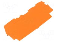 End plate; orange; 2102 WAGO
