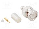 Plug; BNC; male; straight; 50Ω; crimped; for cable; PTFE; -65÷165°C AMPHENOL RF