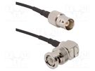 Cable; 50Ω; BNC male,BNC female; angled,straight; 3m AMPHENOL RF