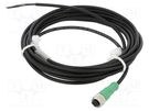 Connection lead; M12; PIN: 3; straight; 5m; plug; 250VAC; 4A; PVC PHOENIX CONTACT