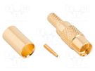 Plug; MMCX; female; straight; 50Ω; soldering,crimped; for cable AMPHENOL RF