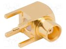 Socket; MCX; female; angled 90°; 50Ω; THT; on PCBs; PTFE; -65÷165°C AMPHENOL RF