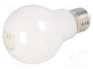 LED lamp; milky; E27; 230VAC; 800lm; 8W; 360°; 4000K GTV Poland