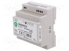 Power supply: switched-mode; for DIN rail; 60W; 24VDC; 0÷2.5A POS