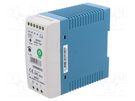 Power supply: switched-mode; for DIN rail; 60W; 12VDC; 180÷264VAC POS