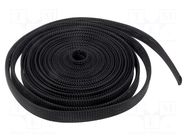 Braid; ØBraid : 12÷22mm; polyester; black; L: 10m; reel; -55÷150°C PARTEX
