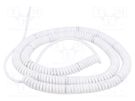 Wire: coiled; 3x0.15mm2; unshielded; PUR; white; 300V; 1m; 4m SIMECH
