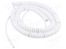 Wire: coiled; 5x0.15mm2; unshielded; PUR; white; 300V; 1m; 4m SIMECH