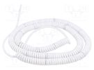 Wire: coiled; 5x0.15mm2; unshielded; PUR; white; 300V; 1.5m; 6m SIMECH