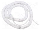 Wire: coiled; 5x0.15mm2; unshielded; PUR; white; 300V; 0.8m; 3.2m SIMECH