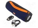 Speaker; black,blue,orange; Bluetooth 4.0 EDR; 120Hz÷20kHz; 10m SAVIO