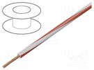 Wire; H07V2-K; stranded; Cu; 1.5mm2; 16AWG; PVC; white-red; Class: 5 HELUKABEL