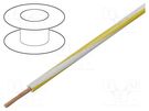 Wire; H07V2-K; stranded; Cu; 1.5mm2; 16AWG; PVC; white-yellow HELUKABEL