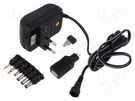 Power supply/charger; Plug: EU; 1.5A; 3÷12VDC PEAKTECH