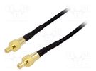 Cable; 50Ω; 1m; SMB male,both sides; shielded; PTFE; black; 39.37" MUELLER ELECTRIC