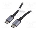 Cable; DisplayPort 1.4,HDCP 2.2; DisplayPort plug,both sides DIGITUS