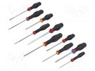 Kit: screwdrivers; Phillips,Pozidriv®,slot; 10pcs. FACOM
