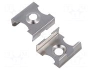 Holder; silver; 45-STN; stainless steel; 45-ALU,SILER,TAN-C5 KLUŚ