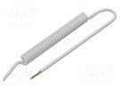 Wire: coiled; 5x0.5mm2; unshielded; PUR; white; 300V; 0.2m; 0.8m SIMECH