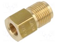 Brass; Mount.elem: thread adapter; Int.thread: G 1/4" PNEUMAT