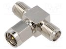 Adapter; SMA socket x2,SMA plug; 6GHz; 50Ω; Contacts: brass CAL TEST