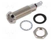 Indicator: LED; recessed; green; 5÷6VDC; Ø8.1mm; IP67; connectors MARL