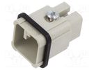 Connector: HDC; contact insert; male; CD; PIN: 7; 7+PE; size 21.21 ILME
