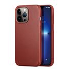 Dux Ducis Naples Case for iPhone 13 Pro Leather Cover (MagSafe Compatible) Red, Dux Ducis