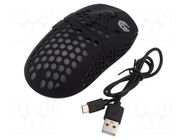 Mouse; black; USB A; wireless,optical; DPI change button GEMBIRD