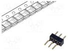 Pin header; pin strips; male; PIN: 3; horizontal; 1mm; SMT; 1x3 Global Connector Technology (GCT)