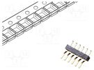 Pin header; pin strips; male; PIN: 6; horizontal; 1mm; SMT; 1x6 Global Connector Technology (GCT)