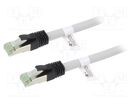 Patch cord; S/FTP; Cat 8; stranded; Cu; LSZH; grey; 2m; 24AWG Goobay