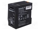 Power supply: switched-mode; for DIN rail; 90W; 24VDC; 3.8A; OUT: 1 WEIDMÜLLER