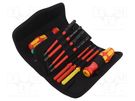 Kit: screwdrivers; insulated; 1kVAC; case; 17pcs. WERA