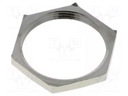 Nut; with earthing; PG29; brass; 41mm; Thread: PG; Plating: nickel LAPP