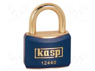 Padlock; shackle; brass; Protection: low (level 4); A: 40mm; B: 21mm KASP