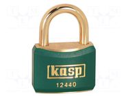 Padlock; shackle; brass; Protection: low (level 4); A: 40mm; B: 21mm KASP