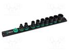 Wrenches set; 6-angles,socket spanner,impact; Mounting: 3/8" WERA