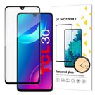 Wozinsky super durable Full Glue tempered glass full screen with Case Friendly TCL 30 black frame, Wozinsky