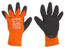 Protective gloves; Size: 8; orange-black; MaxiTherm® ATG