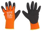 Protective gloves; Size: 10; orange-black; MaxiTherm® ATG
