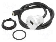 Adapter cable; USB B micro socket,USB B micro plug; USB 2.0 ONPOW