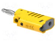 Connector: 4mm banana; plug; 36A; 30VAC; 60VDC; yellow; 57.2mm; M3 ELECTRO-PJP