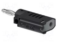 Connector: 4mm banana; plug; 36A; 30VAC; 60VDC; black; 57.2mm; M3 ELECTRO-PJP