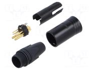 Connector: XLR; plug; male; XX-14; 3A,16A; PIN: 10(2+8); straight NEUTRIK