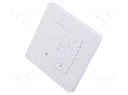 Touch switch; 200÷240VAC; No.of butt: 2; white MOES