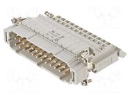 Connector: HDC; contact insert; male; 16A; 500V; Han E® AV; PIN: 24 HARTING