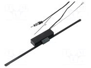Antenna; automotive,inner; 0.34m; with amplifier; 2m 4CARMEDIA