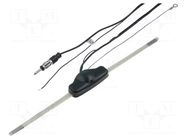 Antenna; automotive,inner; 0.28m; with amplifier; 2m 4CARMEDIA